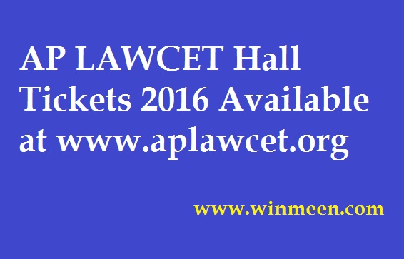 AP LAWCET Hall Tickets 2016 Available at www aplawcet org