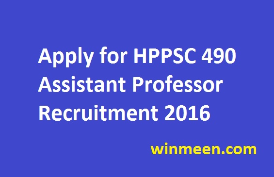 Apply for HPPSC 490 Assistant Professor Recruitment 2016