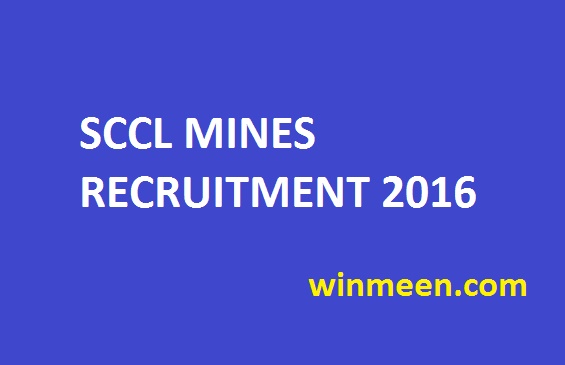 SCCL MINES RECRUITMENT 2016