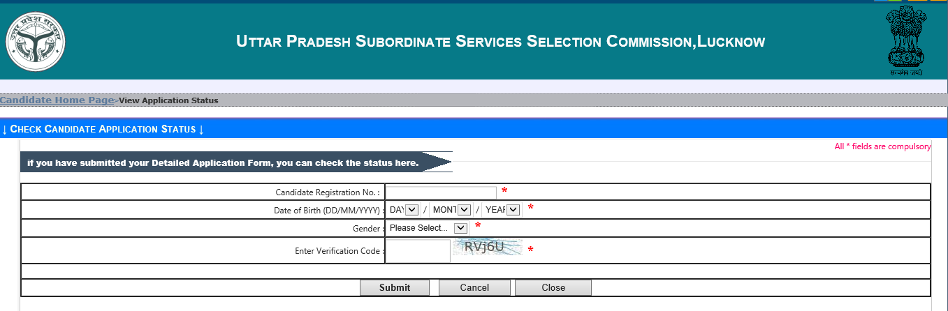 UPSSSC Kanungo Application Status 2016