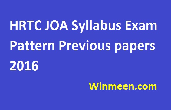 HRTC Junior office Assistant SYllabus HImachal Previous Papers JOA exam Pattern HRTC Junior office Assistant SYllabus HImachal Previous Papers JOA exam Pattern