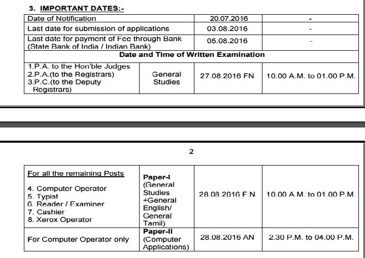 Time table