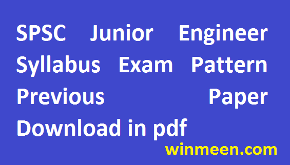 Sikkim PSC Junior Engineer Syllabus Exam Pattern Previous Paper Download in pdf