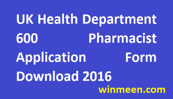Uttarkhand Health Department 600 Pharmacist Recruitment Application Form Download 2016