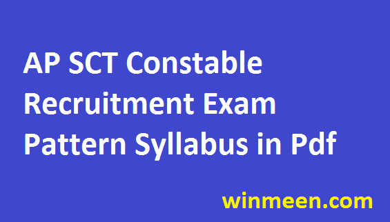AP Police Constable Recruitment Pattern Exam Dates Detailed SLPRB Syllabus PET PMT Details 2016