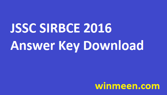 Jharkhand SSC SIRBCE Answer Key Download of Special Constable Selection Official Key Released 2016