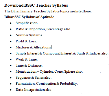 bihar-primary-teacher-syllabus-2016