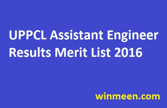 UPPCL Assistant Engineer Results Merit List 2016