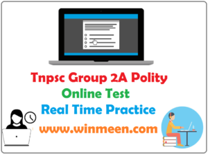 Tnpsc Group 2A Polity Online Mock Test 4