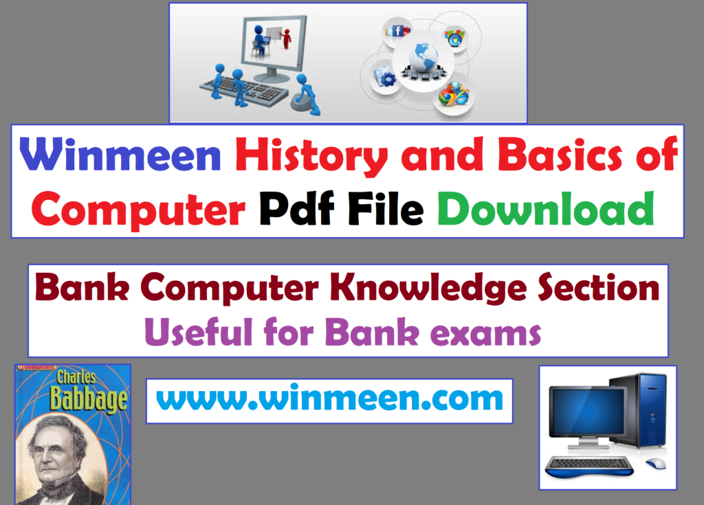 History and Basics of Computer Pdf File Download