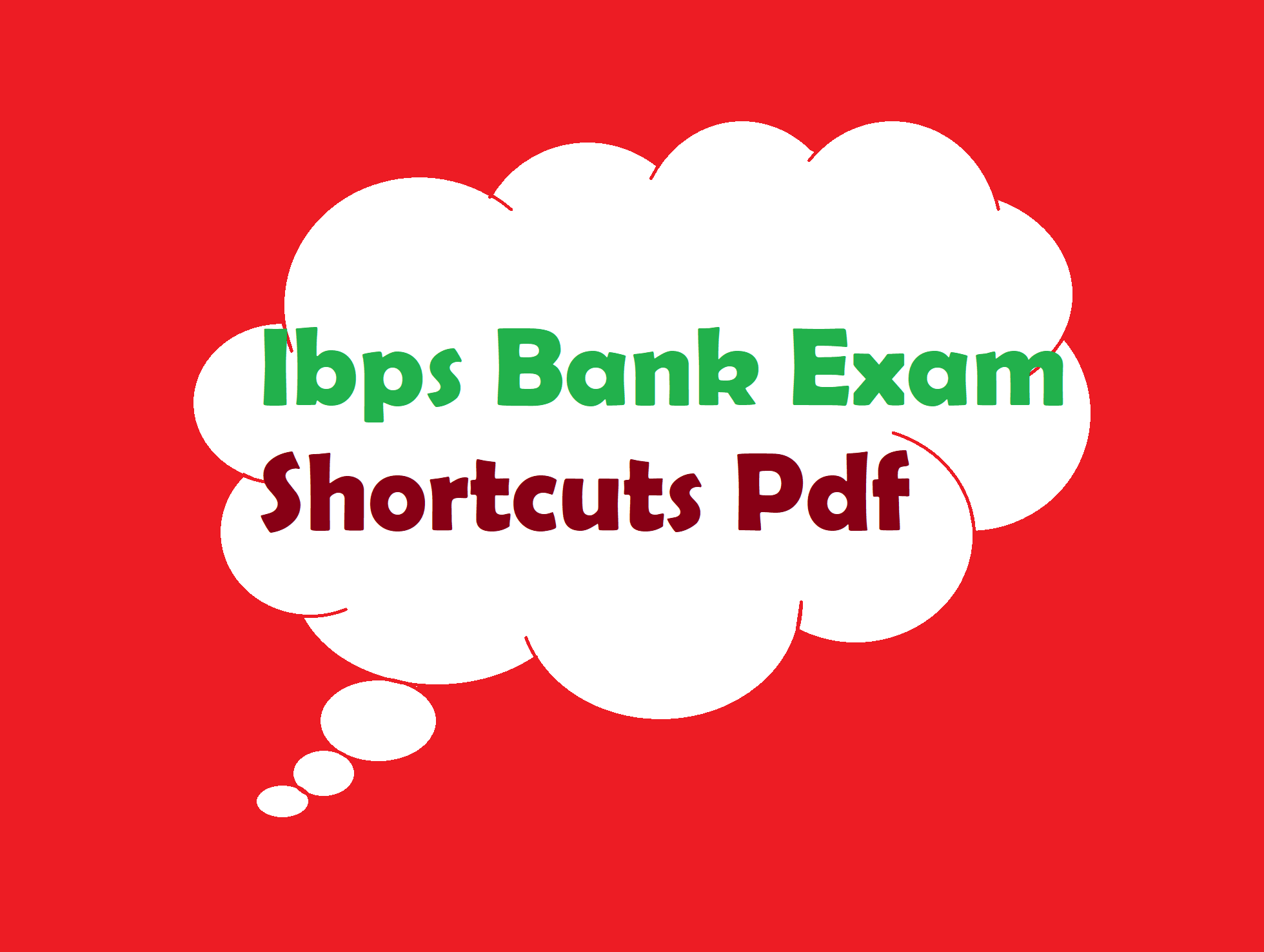Ibps Bank exam Shortcuts Pdf