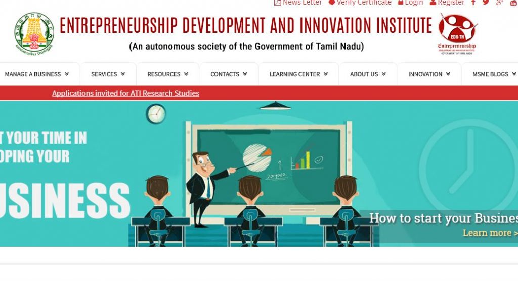 EDII Chennai Recruitment 2017 Training Coordinator Posts