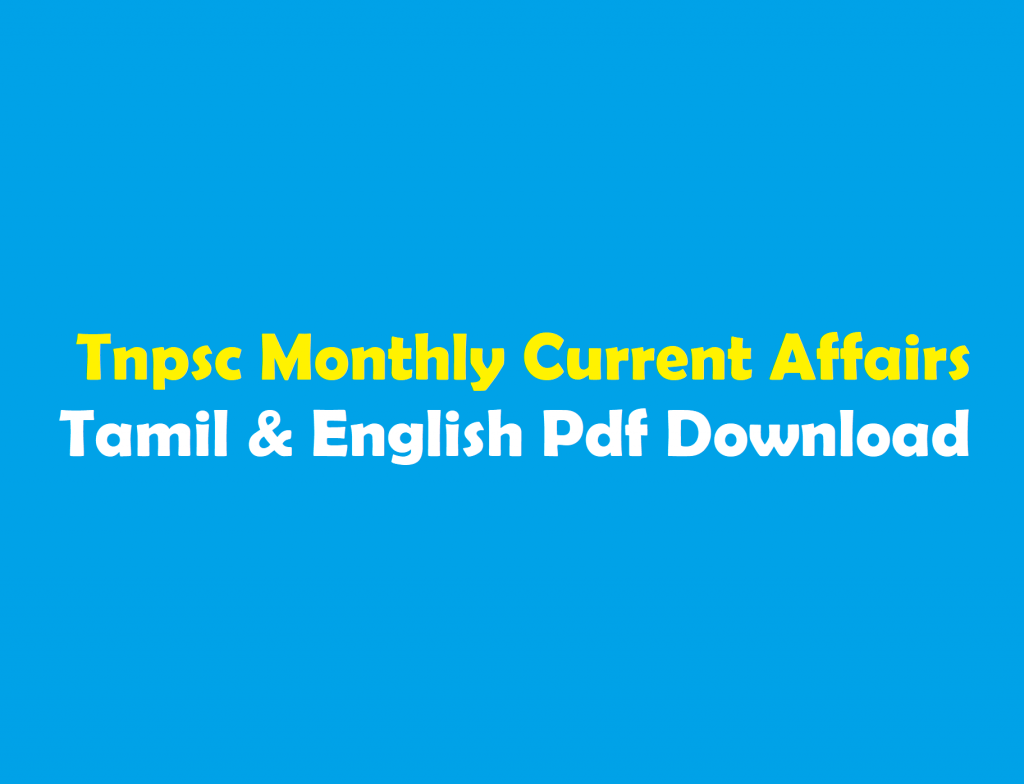 Tnpsc Monthly Current Affairs in Tamil & English Pdf Download - WINMEEN
