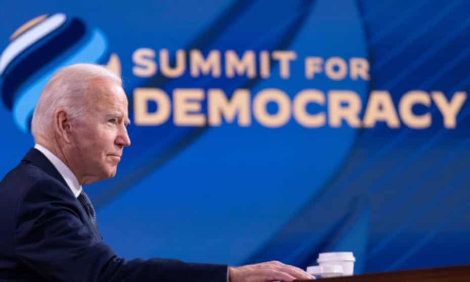 An urgent matter&#39;: Biden warns democracy is under threat at summit | Joe Biden | The Guardian